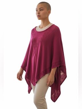 NYGARD VINTAGE KNIT PONCHO TUNIC ONE SIZE.
